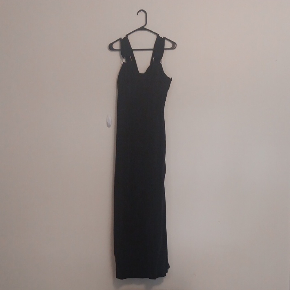 1972 Vintage Black Velvet Dress